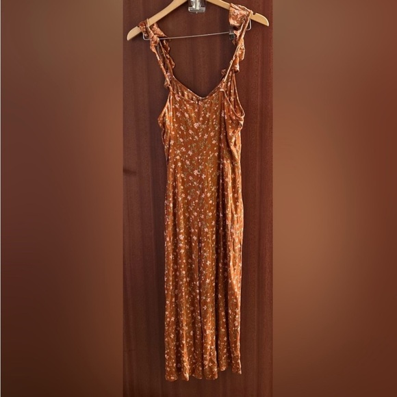 Derek Heart Orange Jumpsuit with Sweetheart Neckline - Picture 5 of 5